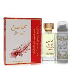 Lattafa Mahasin Crystal Eau De Parfum Spray with 1.7 oz Deodorant Spray By Lattafa - DAPDOP